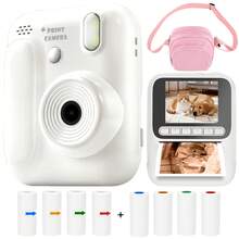 Children's Instant Print Digital Camera 1080P HD Video Recording Easy To Use Child-Friendly 8x Digital Zoom Ideal Educational Camera Toy Gift Suitable For Boys And Girls Aged 3 And Up Perfect Gift For Christmas Thanksgiving Birthday And Holiday Celebrations - White - View 17