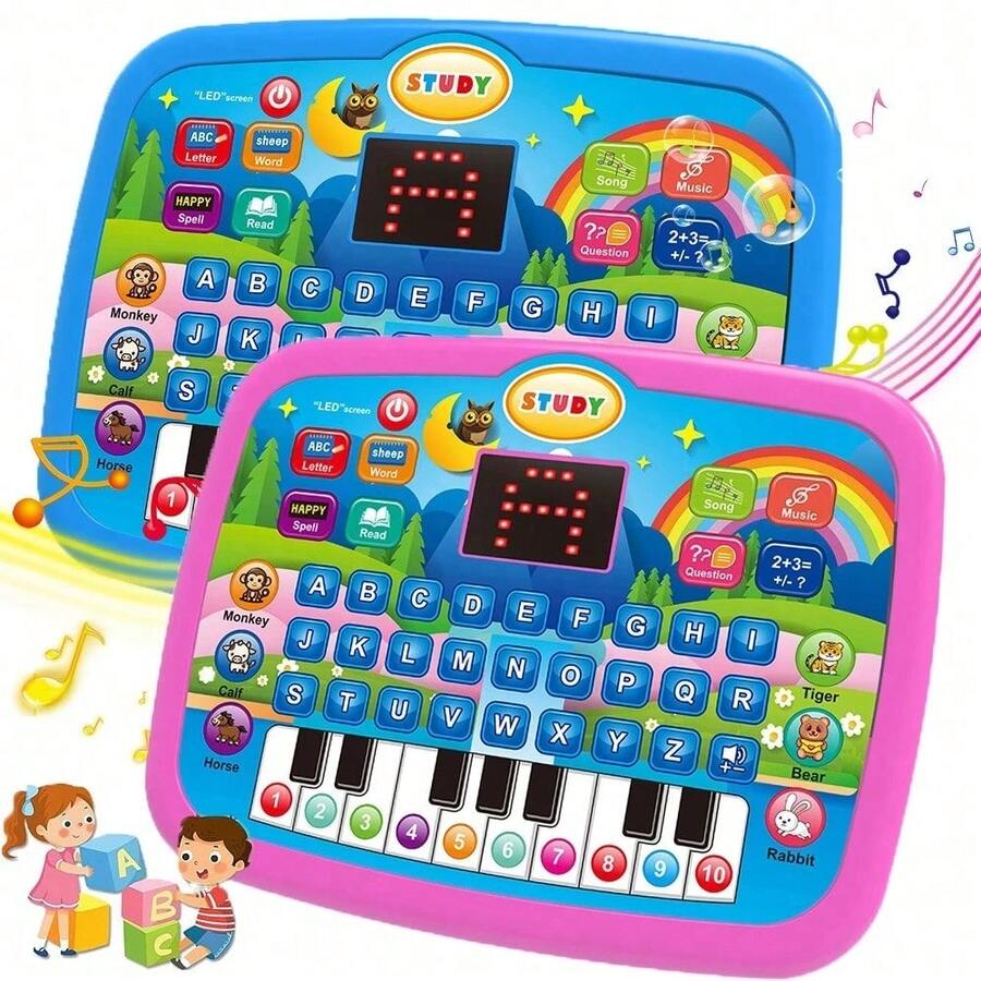 1 buah Tablet Simulasi Anak dengan Layar Komputer Mainan Musik Mesin Pembelajaran Edukasi Dini untuk Anak Laki-laki dan Perempuan Hadiah Liburan