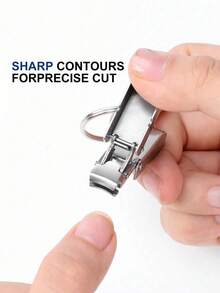 Cortador de Unhas Mini Dobrável de Aço Inoxidável, Cortador de Unhas Portátil de Peça Única, Ferramenta de Cuidados com as Unhas, Suprimentos de Manicure, Ferramenta de Manicure, Volta às Aulas, Unhas, Ferramenta de Prensagem de Unhas, Presente ou Uso Pessoal - Multicolorido - Visão 7