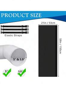 Portable Air Conditioner Hose Protector Sleeve, Vent Cover For 5" And 5.9" Hoses, AC Exhaust Pipe Insulation Cover, Dust-Proof And Heat-Insulating, Easy To Carry And Install - Air Conditioner Hose Insulation Sleeve - View 9