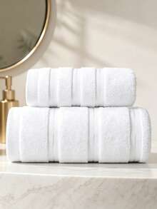 1pc/2pcs Optional Striped Cotton Bath Towel, Ultra Soft Thick Highly Absorbent Quick Dry Lint Free Shower Towel, Multi Color Large Bath Towel For Bathroom Spa Gym Travel Home Use - Multicolor - View 6