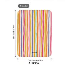 GIIPPA 1件彩色條紋Kindle保護殼附手提帶，適合書迷的情人節/聖誕節禮物，自動喚醒/睡眠電子閱讀器保護套，相容Kindle Paperwhite 5/6/7/10/11/12代、Kindle Colorsoft 1代、Basic Kindle 8/10/11代所有兒童版與Signature版 - 多色12 - 查看 9
