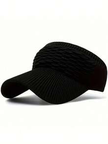 1PC Summer Breathable Knit Sun Visor Hat Women's Casual Outdoor UV Protection Empty Top Cap - Multicolor - View 4