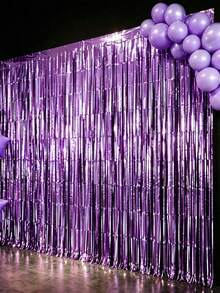 3pcs 100*200cm Gold Sequin Tassel Curtain, Shiny Metallic Texture Design, Suitable For Photo Booth Props, Birthday Party, Bridal Shower, Wedding Decoration, Backdrop, Party Decor, Photo Booth Props - Multiple Styles - View 1