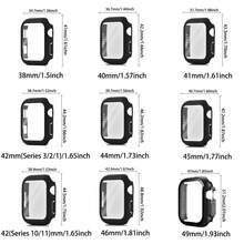 BEIMUSON 鋼化玻璃+保護蓋 系列 38mm 40mm 41mm 42mm 44mm 45mm 46mm 49mm PC 防撞螢幕保護殼 相容於 Series 11/10/9/8/7/6/5/4/3/2/1 Ultra SE-銀色 - 銀色 - 查看 5