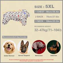 1PC Dog Shedding Hair Control Pajamas - Warm High Stretch Full Coverage Pet Rompers, Anti Licking & Bug Protective Jumpsuit For Small Medium Large Dogs, All Over Printing Dog Clothes - Cute Cartoon Bulldogs Pattern - Multicolor - View 15