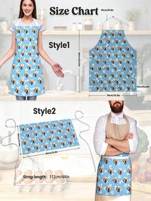 Personalized Photo Apron, Customized Dog Face Kitchen Apron, Funny Face Apron, Customized Picture Apron, Cooking Apron, Gift For Dog Lovers, Pet Owners, Home Cooks, BBQ, Baking, Kitchen, Suitable For Women, Men, Family, Friends - Multicolor - View 3