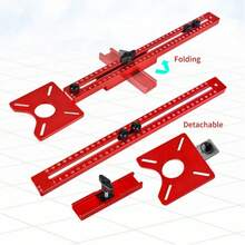 Extended 3-In-1 Milling Groove Bracket, Woodworking Milling Fixture, Aluminum Alloy Slotting Milling Roundness Device, Hole Trimming Machine Bracket, Adjustable Slotting Mountain Positioning Tool, Woodworking Cutting Circular Auxiliary Tool - Milling Groove Bracket - View 11