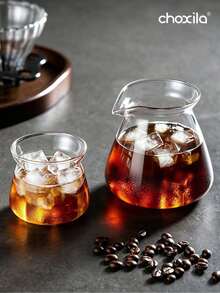 choxila 1件 Ins風玻璃咖啡壺，小眾創意咖啡杯，極簡手沖咖啡分享壺，品飲杯 - 咖啡壺 - 查看 2