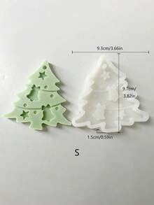 Christmas Snowflake & Reindeer Hanging Tag DIY Handmade Aromatherapy Plaster Multi-Function Silicone Mold - Christmas Hanging Sign - View 2