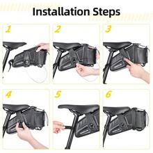 NEWBOLER Bicycle Saddle Bag, Knob Lock Bicycle Tail Bag, EVA Hard Shell Bicycle Rear Seat Bag, Mountain Bike Road Bike Bag - Multicolor - View 13
