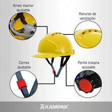 Protective Helmet - A-yellow Adjustable - View 6