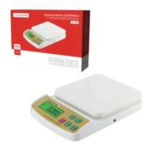 Balança Digital De Precisão Cozinha 10kg Pesar Alimento  Branco SF-500 - Branco - Visão 1