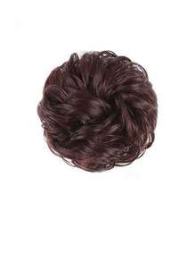 1PC High Bun Hair Extension For Women, Natural Fluffy Hair Scrunchie, Slouchy Bun Hair Accessory, Fake Hair Bun Headpiece - Multicolor - View 10