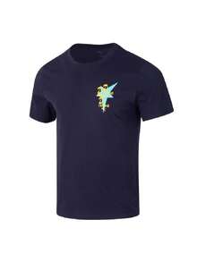 Puma Men's Short Sleeve ROAD TO UNITY Graphic Tee, Comfortable Casual Loose Fit Navy Blue Ribbed Collar T-Shirt 634201-16 - Navy Blue - View 12