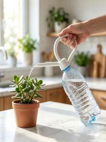 Simple Plant Watering Device, Creative Watering Can, Transforms Ordinary Plastic Water Bottles Into Simple Watering Cans. Universal Ring Handle Watering Can, Ergonomic Handle, Easy To Hold And Use; Made Of High-Quality Materials - A - View 3