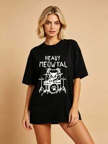Women T-Shirts - 黑色 - 查看 4