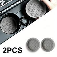 2/1pc/4pcs Car Silicone Cup Holder Coasters, Non-Slip Storage Mat, Raised Anti-Spill Cup Holder, Universal Round Non-Slip Pad, Car Cup Holder - Coaster - View 6