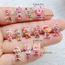 30/60pcs Mini Cartoon Halloween Clown Resin Charms - For DIY Scrapbooking And Jewelry Crafts, Odorless, Earrings, Jewelry Accessories - Multicolor - View 2