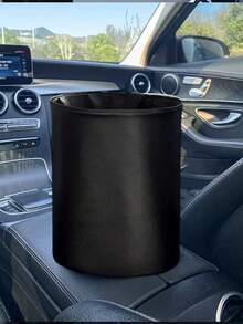 1PC Car Mount Waterproof Trash Bin Compressible Foldable Bucket Mini Hanging Car Mount Garbage Bag PU Leather Adjustable Bucket - Retractable PU Leather Bucket. - View 6