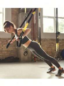 New Fitness Suspension Training Strap, Adjustable Yoga Strap, Wall-Mounted Exercise Yoga Strap - B - View 3