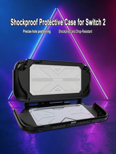 Compatible con Switch2, 1 pieza Funda protectora a prueba de golpes, anti-explosión, anti-rayones, anti-sudor, anti-polvo, protección completa, experiencia de juego mejorada, accesorio de juego práctico