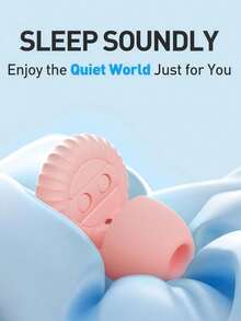 32dB Noise Reduction Earplugs, Reusable Washable Soft Silicone Sleep Earplugs, Comfortable Sound-Insulating Earplugs For Sleeping, Studying, Traveling - B-pink - View 8
