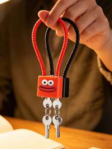 Lip Pattern Padlock, Portable Anti-Theft Lock, Mini Steel Cable Padlock, Luggage Travel Lock, Cute Decorative Key Lock, Backpack Anti-Theft Lock, Cabinet Home Lock, Multi-Functional Storage Padlock, Suitable For Cabinets, Luggage, Bags, Gym, Office, Back To School Essential, Gift For Students, Friends, Teachers, Unique Birthday Gift, Party Gift, Back To School Gift, Travel Gift, Holiday Gift - Multicolor - View 9