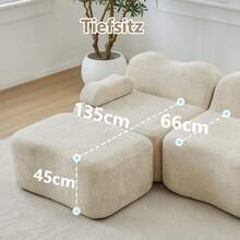 2 Seat L Shape Modular Sofa Beige - Beige 2 Seat - View 10