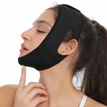 1/2/3/4pcs Sleep Lifting Face Mask, V-Cheek Lifting Mask, Breathable Facial Strap, Suitable For Women To Use In Leisure Time As A Gift - Black - View 1