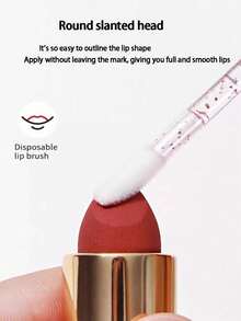 50 Peças Pincéis de Lábios Rosa/Dourado, Pincéis Aplicadores de Lábios, Pincéis Aplicadores de Brilho Labial, Hastes de Maquiagem, Mini Pincéis de Limpeza, Podem Ser Usados para Aplicar Batom/Brilho Labial/Esmalte de Unhas/Corretivo/Maquiagem de Olhos, Também como Lenços de Limpeza, Presente Perfeito para Natal, Feriados, Ano Novo, Festas, Presentes para Mulheres - Multicolorido - Visão 6