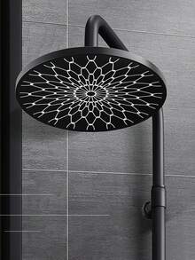 10 Inch Circular Top Spray Set With Water Outlet Bend And Shower Extension Arm, The Preferred Shower Set For Bathroom Upgrades - Black - View 3