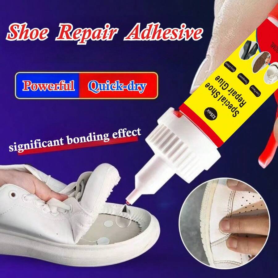 Quick-Dry Shoe Repair Glue | Universal Leather & Fabric Adhesive, Water-Resistant & Non-Hardening | Fixes Sole Separation, Transparent, Multi-Purpose Bonding