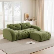 Modulärt Sofa, Modern 2-Sittarssoff med Häck, Grön - Grön 2-sits - Visa 3