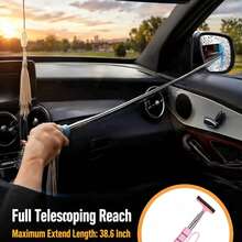 1pc Multi-Color Multi-Function Mirror Glass Cleaning Scraper, Dual Anti-Fog & Water Squeegee Function, Reusable, Suitable For Bathroom, Window, Car, Home Cleaning - A - View 2