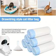 1roll Portable Cat Litter Cleaning Bags/Poop Bags - Self-Cleaning Litter Boxes, Easy To Clean, Thickened Pet Cleaning Bags - Multicolor - View 2