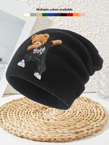 1 Pc Unisex Heart Embroidery Outdoor Sports Ski Casual Acrylic Knit Beanie, Suitable For Autumn/Winter - Multicolor - View 8