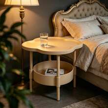 Clover Side Table With Storage, 2-Tier Nightstand For Bedroom & Living Room, Small End Table Beside Couch, Modern Accent Coffee Table, Easy Assembly - Multicolor - View 12