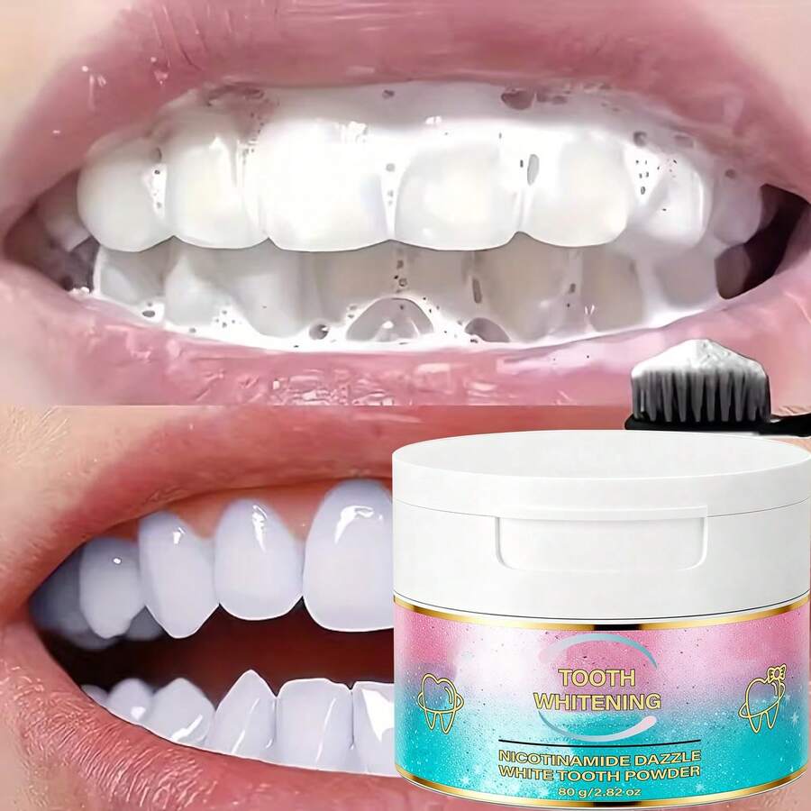 Pasta Gigi Pemutih Niacinamide - Mint Segar - Pembersihan Mendalam, Rasa Mint, Pembersihan Dasar - Menghilangkan Bau Mulut, Membantu Menghilangkan Noda - Napas Segar - Cocok untuk di Rumah dan Perjalanan, 100g - Rasa mint - View 1
