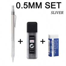 Mechanical Pencil Set, 0.5mm And 0.7mm Replaceable Drawing Pencils, Lead Box, Precision Writing Pencils, Suitable For School, Office, Home, Sketching And Painting (1 Pencil + 1 Box Of Lead + 1 Eraser) - Multiple Styles - View 14