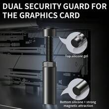 18mm-120mm GPU Holder Spiral Telescopic Graphics Card Bracket Height-Adjustable Magnetic Base - Anti-Bend Anti-Sag GPU Support Compatible With Various Computer Cases Sturdy Support For ATX ITX PC Case - View 5
