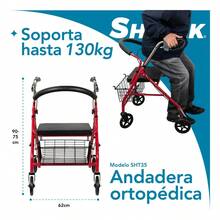 Mobility Aids, Wheelchairs - Red - View 3