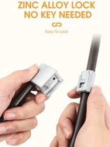 WEST BIKING Bike Cable Steel Lock MTB Road Outdoor Bicycle Security Anti-Theft Cable Lock With 2 Keys Motorcycle Scooter Lock Bicycle Accessories - Multicolor - View 6
