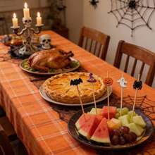 100 st/50 st tropiska cocktailpinnar, Monster cocktailpinnar, festdekoration tandpetare, hawaiianska bambupinnar, frukt- och aptitretarepinnar för mat och dryck, Halloween-present - Multifärgad - Visa 5