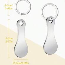 5pcs Shopping Cart Token Set With Anti-Loss Lanyard Keychain, Portable Creative Stainless Steel Key Ring, Suitable For Supermarket Shopping, Essential Fashion Backpack Accessory For Shoppers - One Size Fits All - View 6