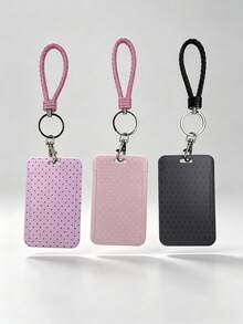 1pc Fashionable Polka Dot Print Card Holder Pendant, Bag Charm, Key Chain, Wallet, Business Bank Credit Card Holder For Men And Women - Multicolor - View 10