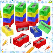 Mini Single-Hole Multi-Color Pencil Sharpener, Small Pencil Sharpener, Primary School Pencil Sharpener, Manual Plastic Pencil Sharpener, Random Color, Random New/Old Style Shipment/ - Multicolor - View 6