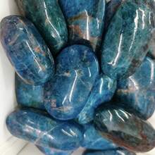1 buah Batu Telapak Tangan Apatit Biru, Bentuk Acak, Barang Dekoratif, Ukuran Acak, Hadiah Kristal yang Sempurna - Biru - View 8