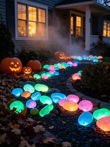1 Pack de Pedras Decorativas Fluorescentes Luminosas Coloridas, Cores ...