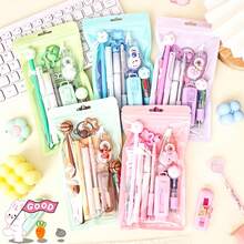 9pcs/Set / 1set = 8pcs Stationery Set (Macaron Color Gel Pens + Correction Tape + Multi-Color Pen Combo) 2pcs Randomly Sent Student Ins-Style Back To School Essential Stationery Gift Box Multi-Color Options Student Office Use Teenagers - Football Set - View 2